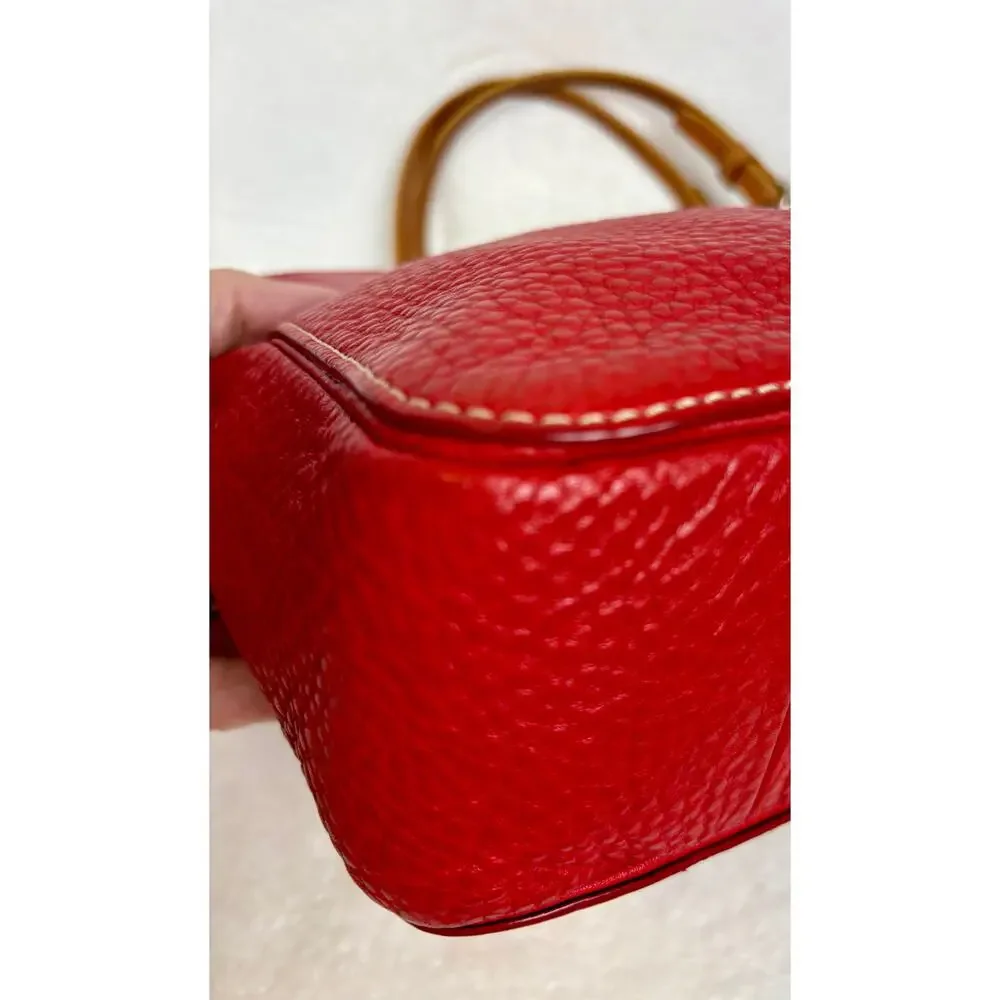 Coach Y2K Chelsea Red Pebbled Leather Shoulder Tote